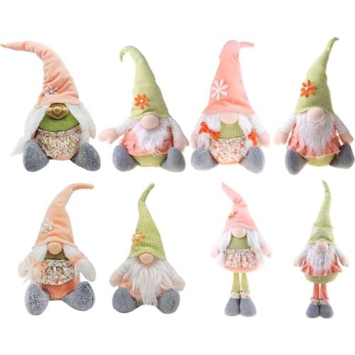 Easter Bunny Gnome Spring Holiday Home Decoration Plush Handmade Rabbit Swedish