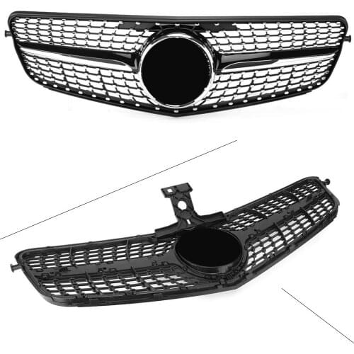 ABS plastic front grille with For Mercedes Benz C-class car accessories W204 C180 C200 C300 2008 2009 10 11 12 13