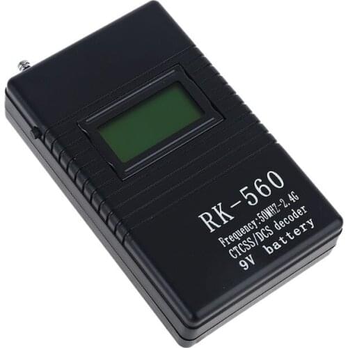 2021 New RK560 Portable 50MHz-2.4GHz Handheld Frequency Counter with Antenna for DCS CTCSS Walkie Talkie Radio