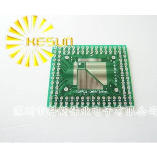FREE SHIPPING 20PCS TQFP / FQFP / LQFP QFP32 / QFP44 / QFP64 / QFP80 QFP100 0.5MM 0.8MM IC adapter Socket / Adapter plate / PCB