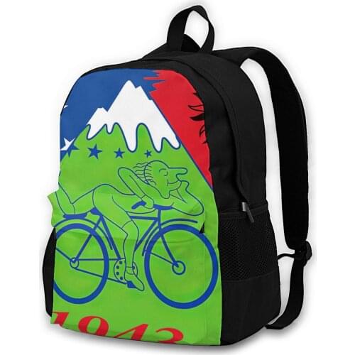Albert Hoffman LSD Bicycle Day Adult backpacks, leisure bags, backpacks, storage bags, men women backpacks