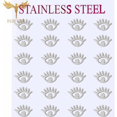 Europe Design Vintage Evil Eye Earrings For Women Girls Fashion Personality Stainless Steel Stud Ear Jewelry Oorbellen Bijoux