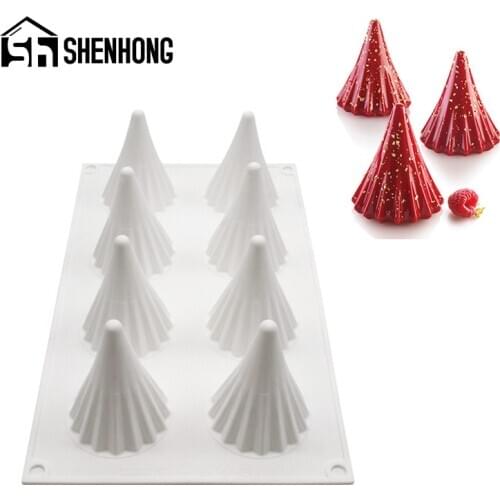 SHENHONG Silicone Molds Cake Skirt Mousse Mould Christmas Tree Chocolate Baking Tools Dessert Form Decorating Bakeware