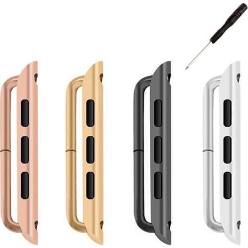 Watch connector for apple watch band/strap 44mm 40mm 42mm 38mm stainless steel metal Adapter for iwatch belt 5/4/3/2/1 &Tool