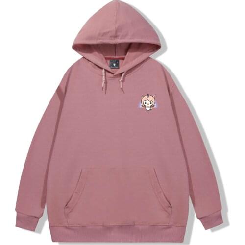 Harajuku Unicorn Hoodie Cotton Sweatshirt Woman Pullover Kawaii Oversized Sweatshirt Women Pink Cute Hoodies Graphic Pockets Top
