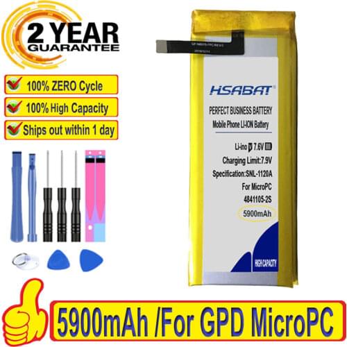 Top Brand 100% New 3800mAh 4841105-2S Battery for GPD MicroPC Handheld Gaming Laptop GamePad tablet pc Batteries+free tools