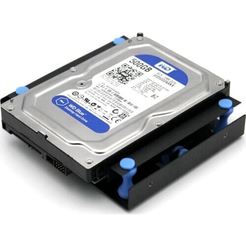 Shock-Proof 3.5 Hard Disk to 5.25 DVD ROM Bay Mounting Adapter HDD Enclosure