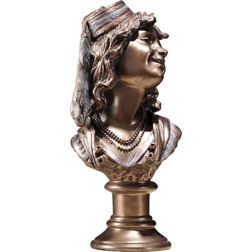 HOME DECORATION ORNAMENTS HEAD ART DECORATION AMERICAN FIGURE SCULPTURE GYPSUM SCULPTURE CRAFTS LU53114