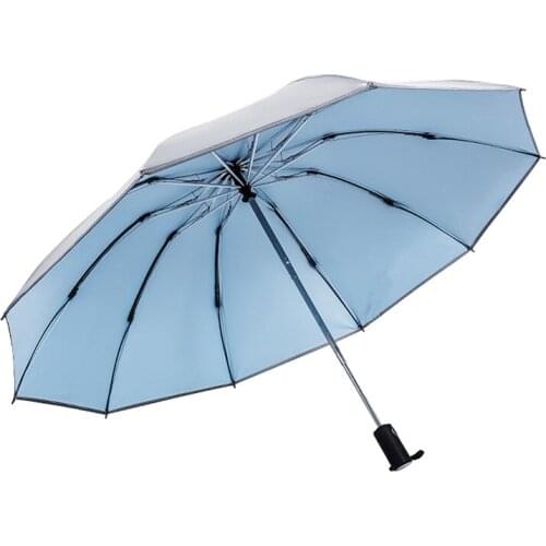 Windproof Reverse Umbrella 10K Auto Business Car Umbrella Women Fold Sun Umbrella for Men Women