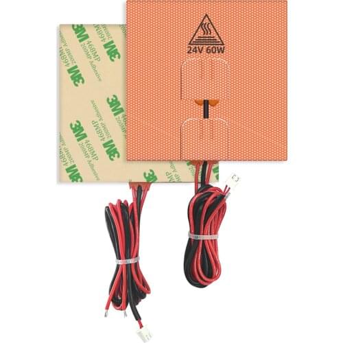 Voron 0 / 0.1 silicone heating bed 100x100mm heater pad 3D printer accessories 24V 60W