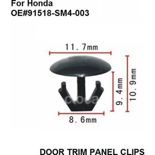 X10pcs OEM For Honda Fastener Rivet Hood Trunk Moulding Retainer Clip For Civic / Integra 91518-SM4-003 Hood Seal Strip Buckle