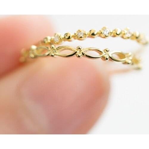 Diamond Yellow Gold Fine Jewelry Ring for Women Sterling Bridal Sets Ring Anniversary Bohemia Luxury Gold Ring Sets Women Gift