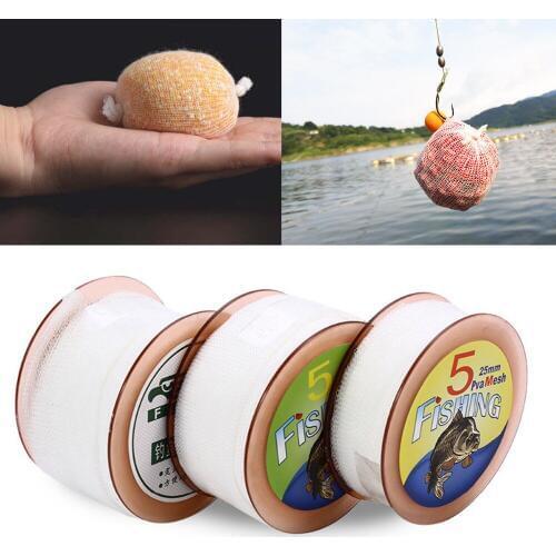 1PC Fast Dissolving Fishing Bait Bag Non Residue 5M PVA Mesh Diameter 25/37/44mm for Carp Fishing Lure Bag