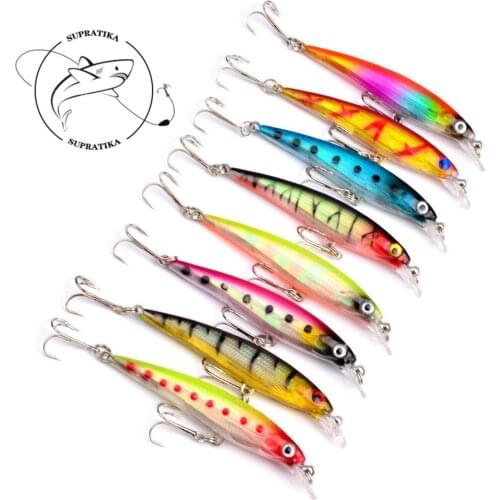 1pc River Ocean Lake Minnow Fishing Lures Hard Bait 80mm/7.3g 6# Artificial Plastic Wobbler Crankbait Fishing Bait Tackle lure