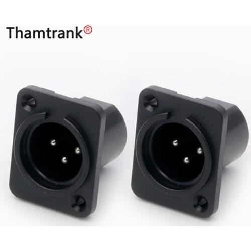 10pcs/lot 3 Pin XLR Male Plug Panel Mount XLR Jack Socket Chassis Audio MIC Cable Terminal Microphone XLR Wire Connector