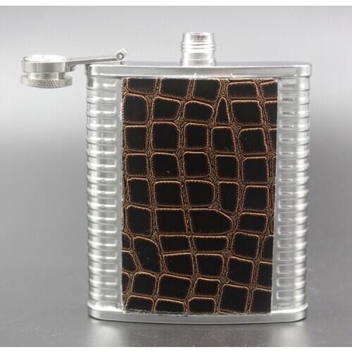 100pcs/lot Small flagon 7 oz stainless steel cylinder foreskin outdoor camping trips Men carry flagon bottle Specials