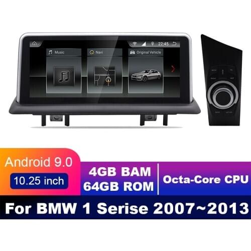 8 cores 4G+64G android 9.0 Car multimedia Player Navigation GPS radio For BMW 1 E81 E82 E87 E88 2007~2013 10.25" DSP carplay NBT