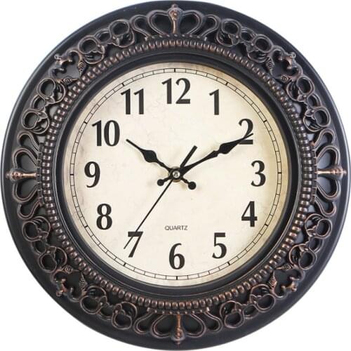 Bedroom clock retro clock 10 inch European furniture living room creative wall clock