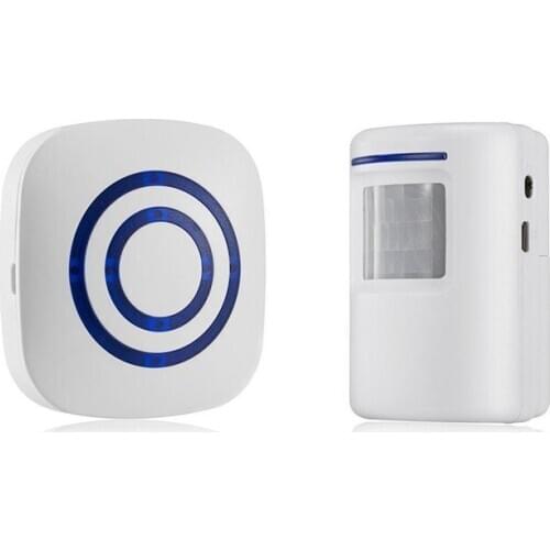 Door Chime,Wireless Business Door Motion Sensor Detector Smart Visitor doorbell Home Security Driveway Alarm with 1 Plug-in Rece