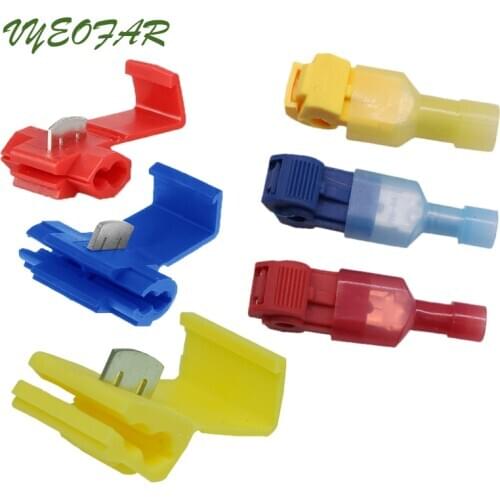 60set Electric Wire Spade Terminal Quick Splice Crimp Terminal Wire Connect Scotch Lock Quick Car Splice Terminal 22-10AWG