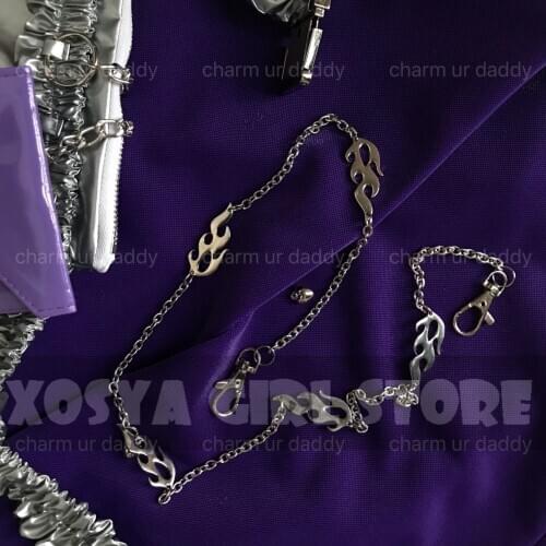 Harajuku style stainless steel choker beads colar women Men Punk Style Keychain Jean Chain necklace Collares Mujer CL43