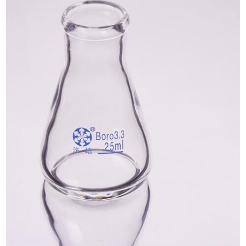 3pcs Conical flask with narrow neck,Capacity 25ml,Erlenmeyer flask with normal mouth