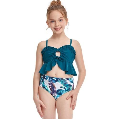 Girls Two-Piece Set Little Lori Ruffles Swimwear Split Swimsuit Lovely Beachwear Swimming Exquisite Bathing Suit