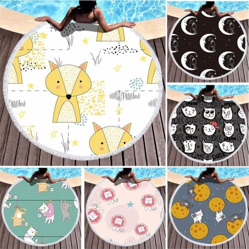 Cartoon animal pattern For home large beach towels miraculous towel microfiber towel Beach mat Bath towel Large beach towel spa
