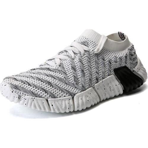 Turritopsis nutricula Mens Flying woven sports shoes mens large size shoes