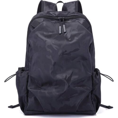 Camouflage Black Korean Style Bag Mens Fashion Backpack Travel Male Mochila Waterproof Laptop Bag 15.6 Teen Fashion Schoolbag