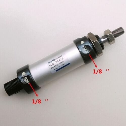 Double Acting Single Rod Pneumatic Air Cylinder MAL25X25 Bore 25mm Stroke 25mm
