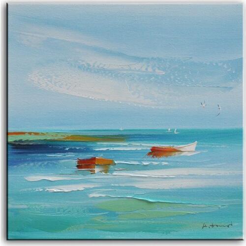 Original oil painting seascape hand-painted Home decoration painting famous high quality Modern artists painting 18011806