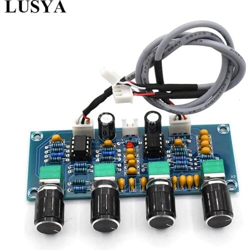Lusya NE5532 Preamplifier tone board independent Channel Volume Bass Adjustment Amplifier DC 12-24V For amplifier T0567