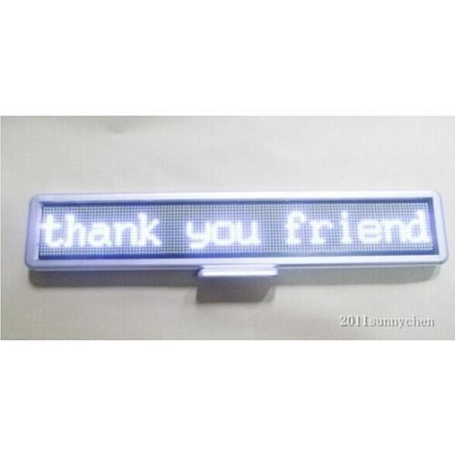 21"x4" Programmable LED Car Moving Display Sign Board Scrolling Message White LED