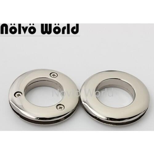 10-50pcs 4 colors 44*2mm 1" metal grommet eyelet with screws for woman shoulder bag round shape eyelets bag accessories