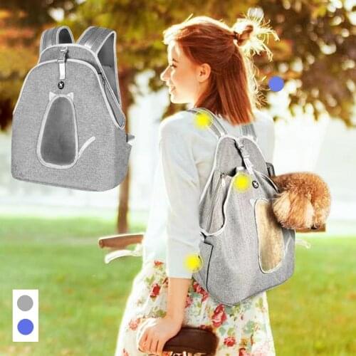 Pet Dog Cat Backpack Double Shoulder Portable Travel Backpack Outdoor Pet Carrier Bag Pet Dog Front Bag Mesh Backpack Pet Bag