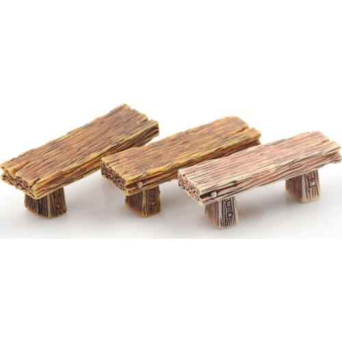 3Pcs/lot Benches Fairy Garden Bonsai Chair Stool For Miniature Ornaments Fairy Garden Miniatures Dollhouse Accessories