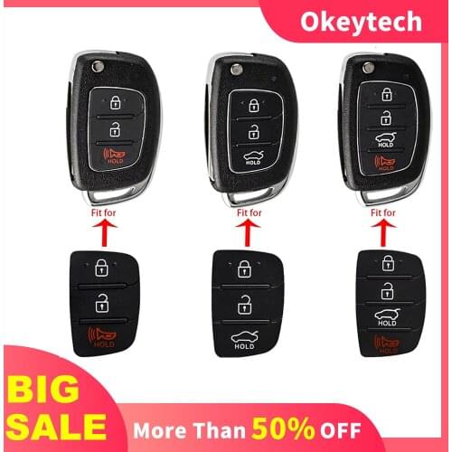 Okeytech Replacement Flip Folding Remote Key Fob Car Key Shell Case For Hyundai IX35 i20 IX45 Uncut TOY40 Blade 3/4 Buttons