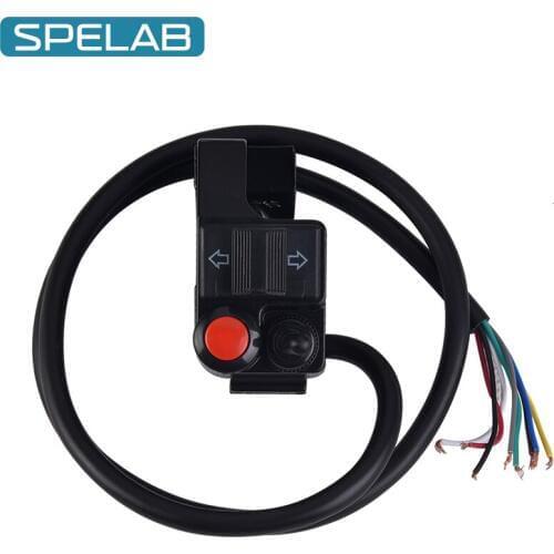 SPELAB 22mm 7/8" Motorcycle ATV Handlebar Mount Push Button Horn Beam Left Headlights Turn Switch Fit For Most Of Motorcycles