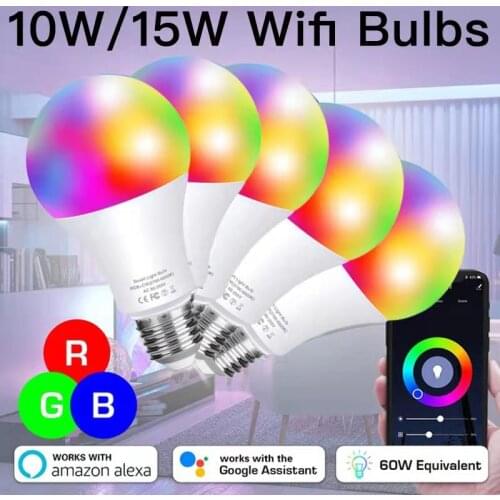 Wifi Smart Light Bulb Work With Alexa Echo And Google Home Dimmable Color Changing Lamp Or IR Remote Control LED Light For Party