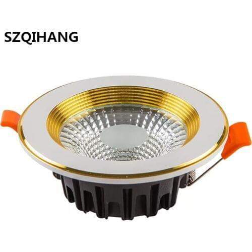 LED Recessed Downlights7W 10W 15W 20W Dimmable Down Lamps High Quality LED COB Recessed Ceiling Lamp AC110V/AC220V