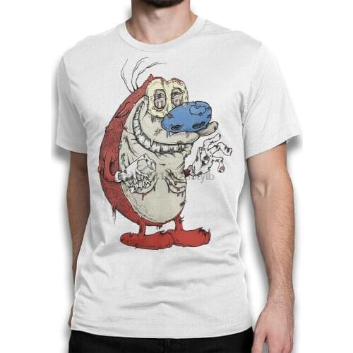 The Ren And Stimpy Show Graphic T-Shirt Premium Cotton 90s Funny Tee
