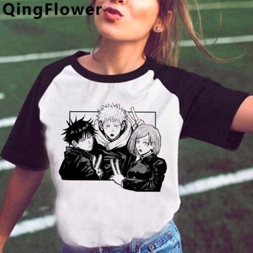 Jujutsu Kaisen Gojo Satoru Yuji Itadori Funny T-shirt Women Harajuku Cute Anime Tshirt Cool Manga T Shirt Graphic Top Tee Female