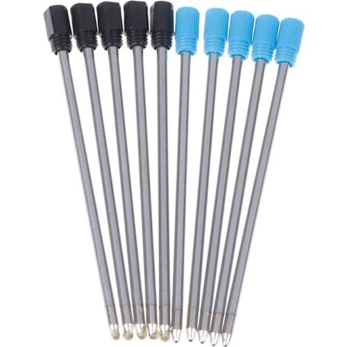 10pcs/lot Metal Element Crystal Ink Ballpoint Replace Refill Pen For School Student Writing Pen Cores