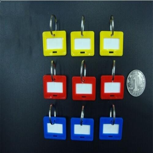 10Pcs Mini Color Plastic Markable Key Tag Digital Number Classification Tag Tag Tag Keychain