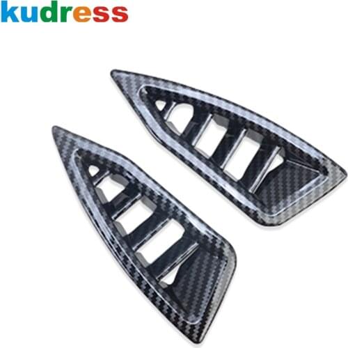 For Subaru Outback 2020 2021 2022 Carbon Fiber Front Air Condition Vent AC Outlet Cover Trim Car Interior Accessories 2pcs LHD