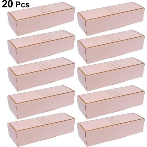 20pcs Rectangular Cardboard Biscuit Boxes Cookie Box Packaging Box Container Baking Cake Chocolate Packaging Box Party Supplies