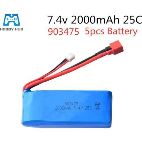 3pcs 7.4v 2000mah lipo battery for Syma X8C banana aerial aircraft model aircraft battery 7.4 V 2000 mah 25C upgrade RC battery