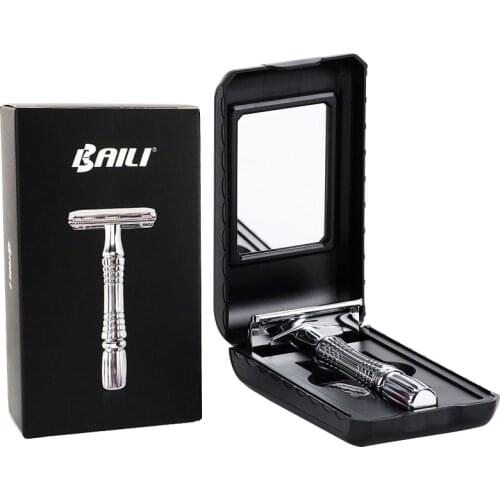 Double Edge Safety Razor For Men Zinc Alloy Classic Manual Shaver