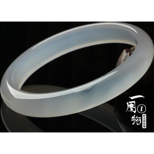 Expensive Grade A Violet jade bracelet natural chalcedony bracelet with icy ice with certificate